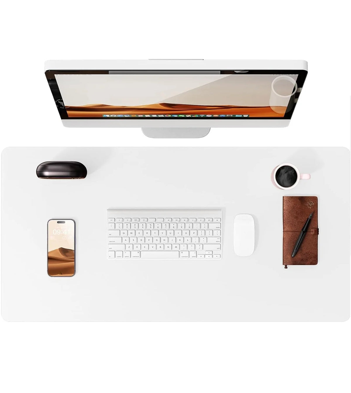 Large Desk Mat – PU Leather Mouse Pad & Desk Protector