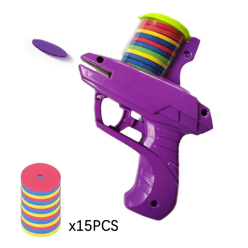 Flying Disc Gun Toy – EVA Soft Bullet Shooter