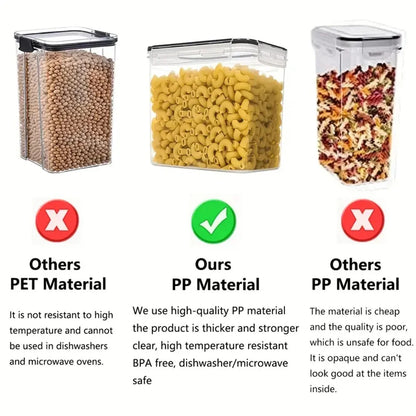 Food Storage Containers 7-Piece Airtight Plastic Kitchen Set