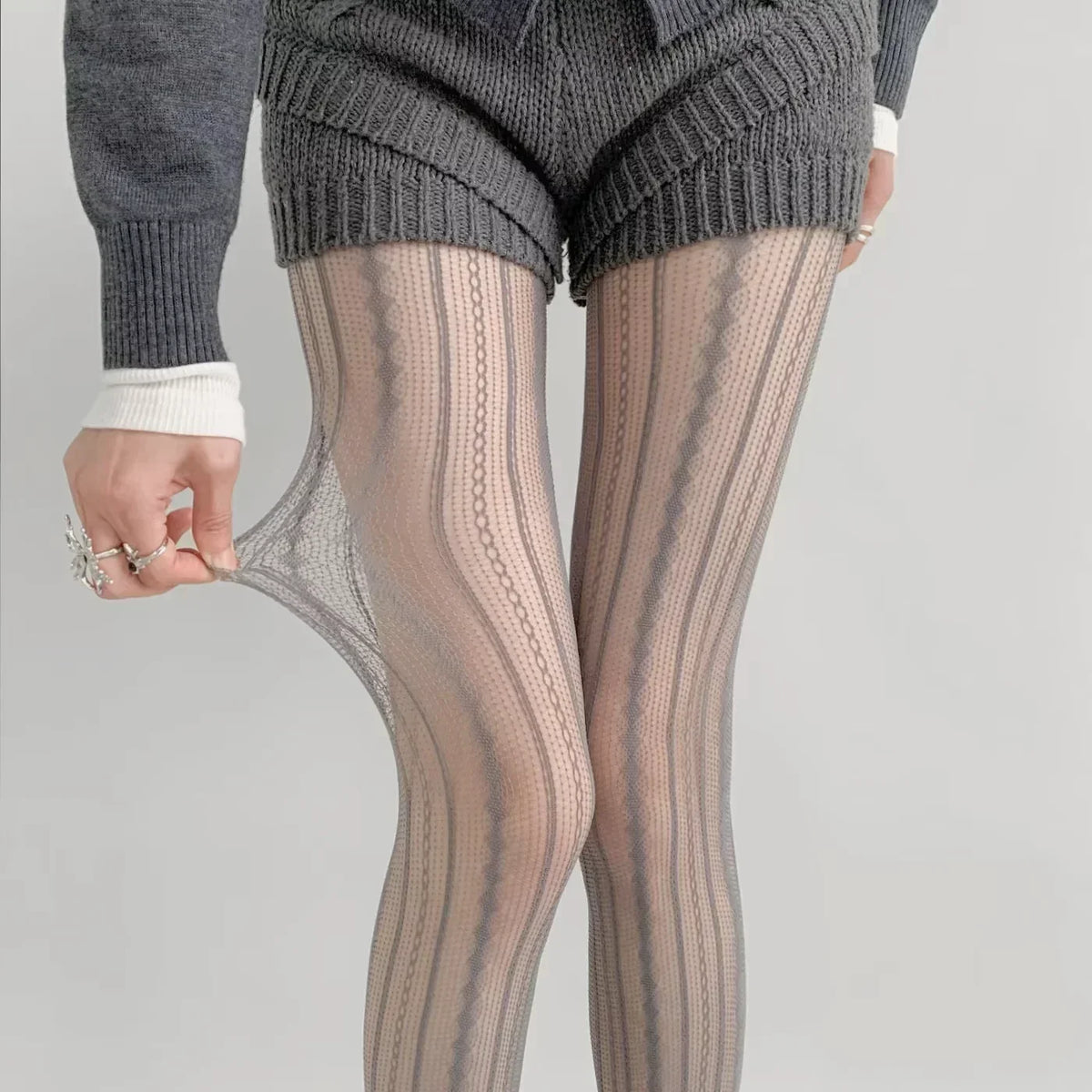Fishnet Tights – Lace Rhombus Patterned Style