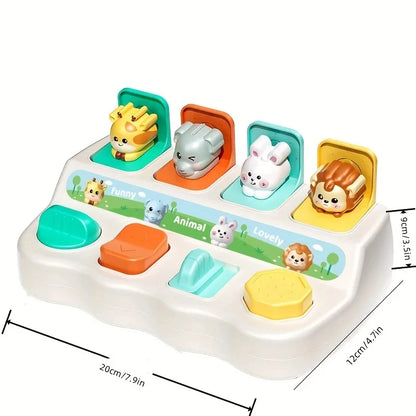Montessori Pop Up Toy – Animal Learning Box for Kids