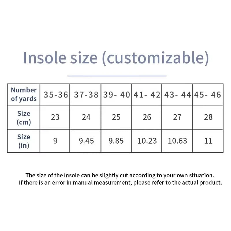 Arch Support Insoles EVA Sports Shock Absorbing Shoe Inserts