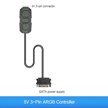 ARGB Controller 5V 3 Pin SATA Power RGB Hub