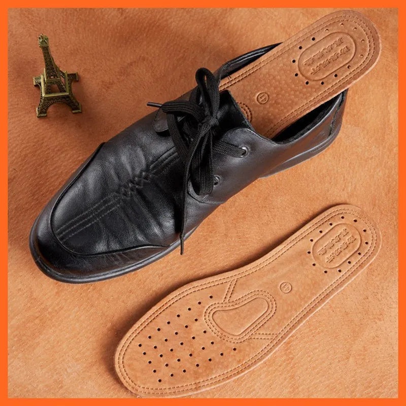 Leather Insoles Cowhide Breathable Deodorizing Shoe Inserts
