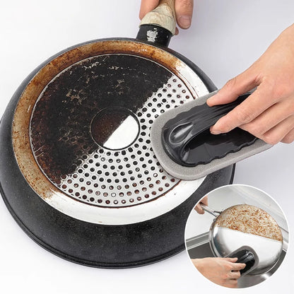 Kitchen Cleaning Brush Sponge Scrubber With Ergonomic Handle
