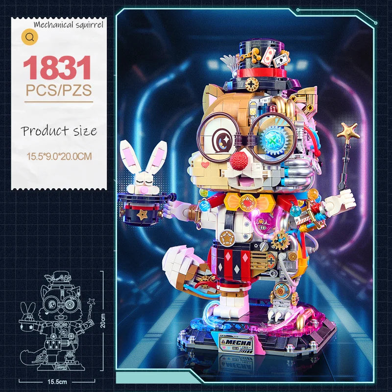 Mechanical Squirrel Building Block Set