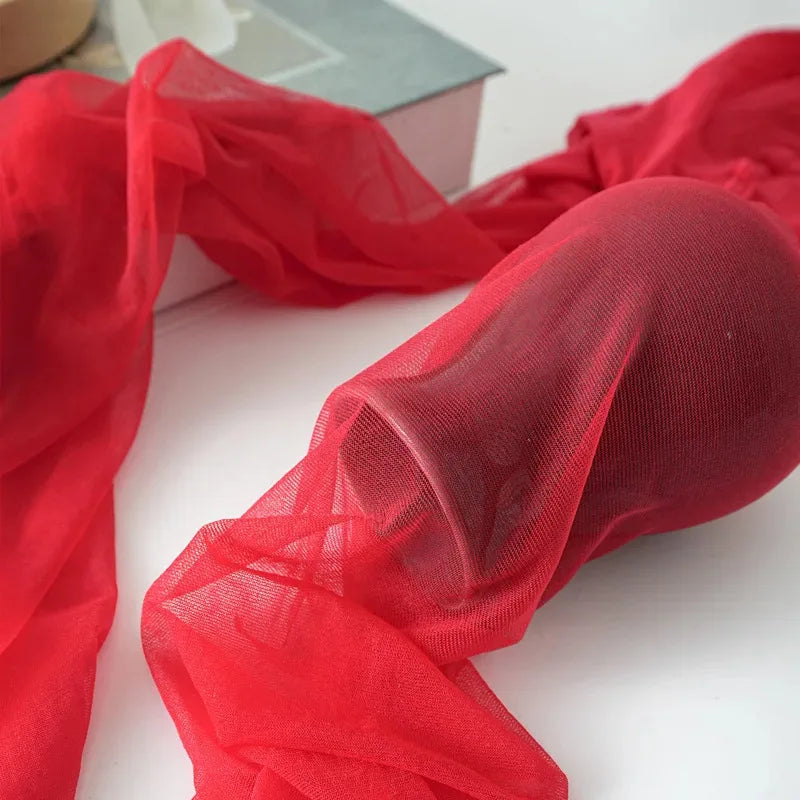 Women’s Red Pantyhose – Sheer Elastic Fashion Stockings