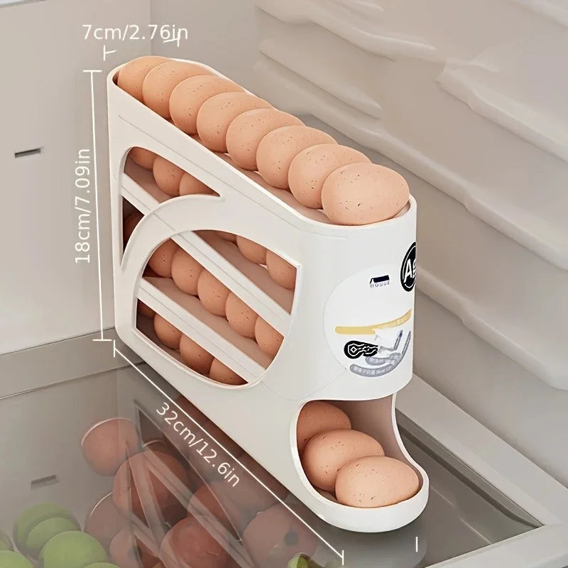 3-Tier Egg Storage Container for Refrigerator, 24 Egg Organizer Rack