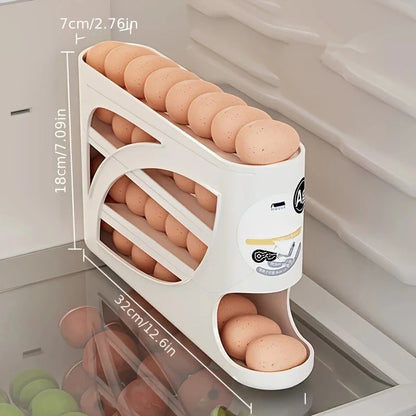 3-Tier Egg Storage Container for Refrigerator, 24 Egg Organizer Rack