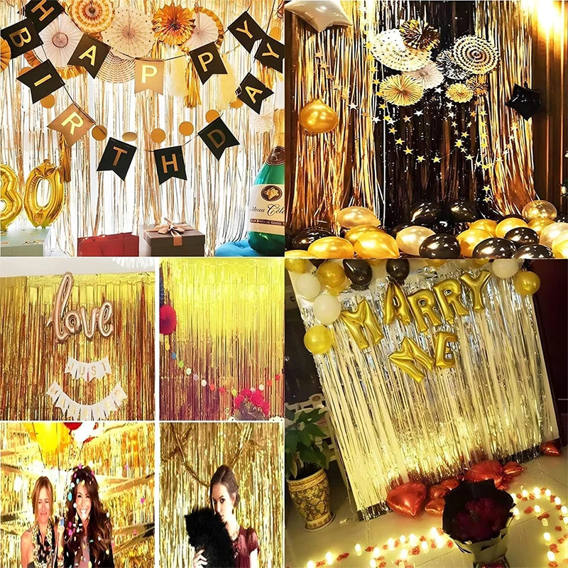 Gold Tinsel Curtain