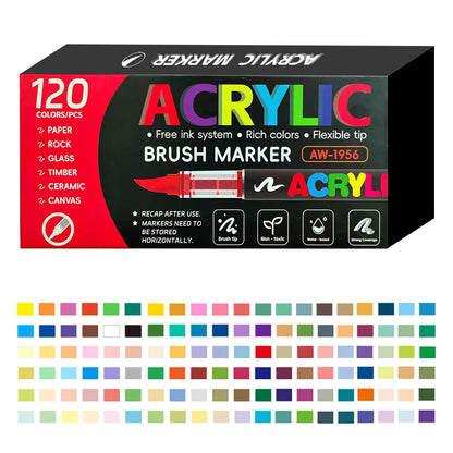 Acrylic Paint Markers – Brush Tip Pens for Wood, Rock & Canvas