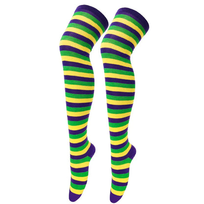 Striped Over the Knee Socks – Long Pinstripe Style