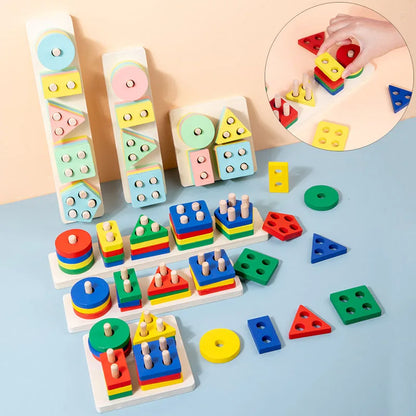 Wooden Shape Matching Toy for Kids