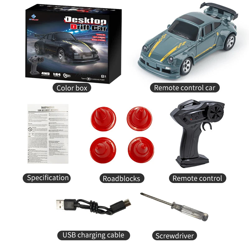 1:64 RC Drift Car – Mini Remote Control Racing Car