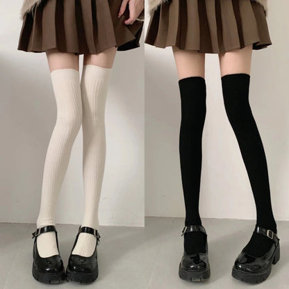 Women’s Knee High Socks – Classic Striped Cotton Style