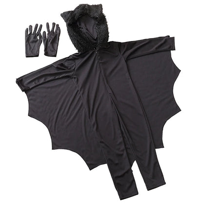 Purim Bat Jumpsuit For Girl Costume Creepy Vampire Animal Spooktacular Outfit Cosplay Carnival Halloween Fancy Party Dress