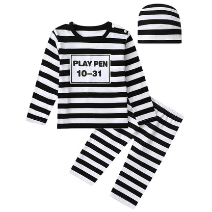Boys Pilot Costumes Baby Firefighter Clothing Infant Police Cosplay Party Outfits Set Long Pants with Hat Halloween Costume