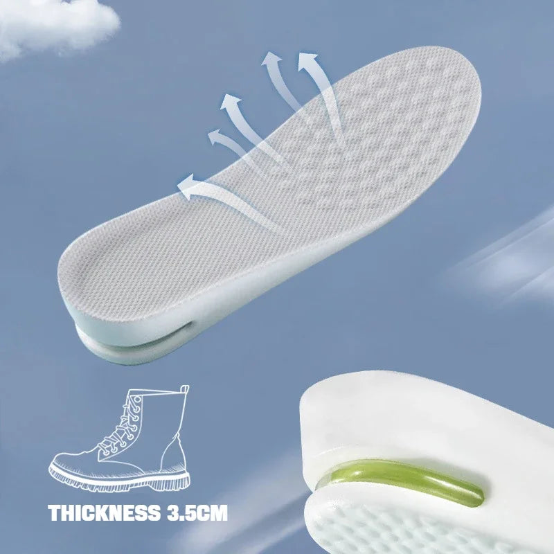 Height Increase Insoles – PU Shoe Inserts with Cushioned Support