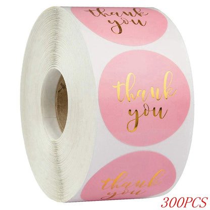 Thank You Stickers – 1 Inch Blue Envelope Sealing Labels