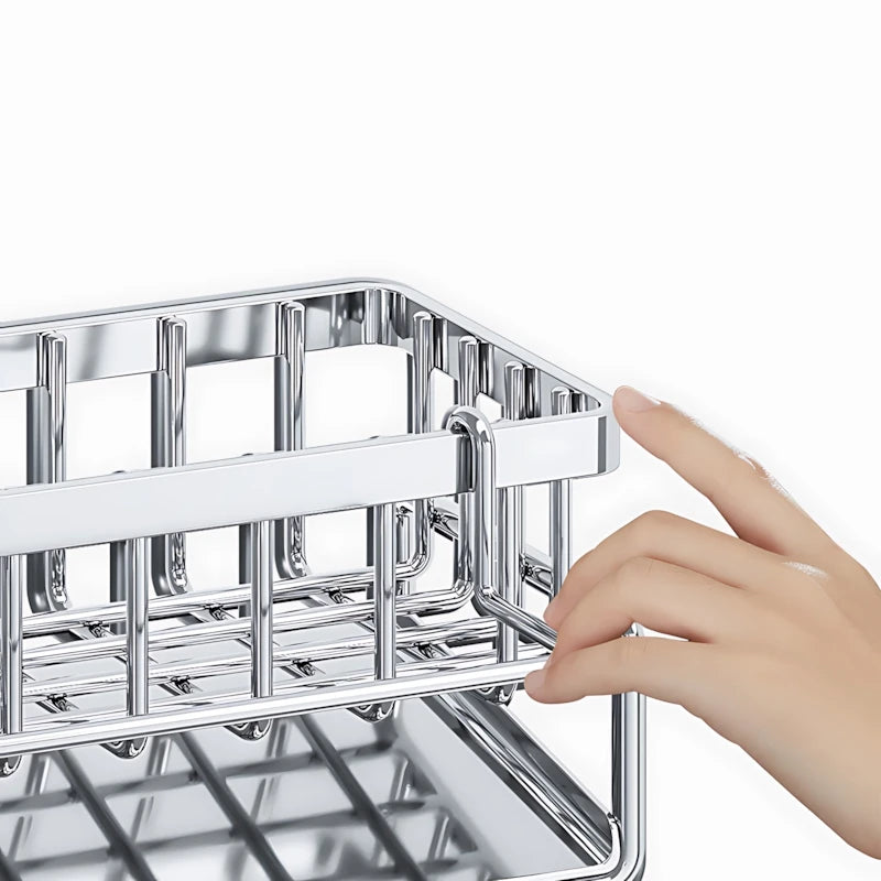 Kitchen Sink Organizer – Stainless Steel Sponge Storage Rack