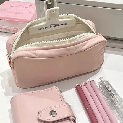 Large Pencil Case Zipper Pen Bag Portable Stationery Pouch for School