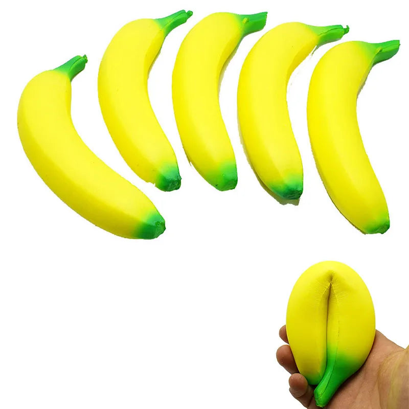 Banana Squishy Toy – Slow Rising PU Foam Stress Relief
