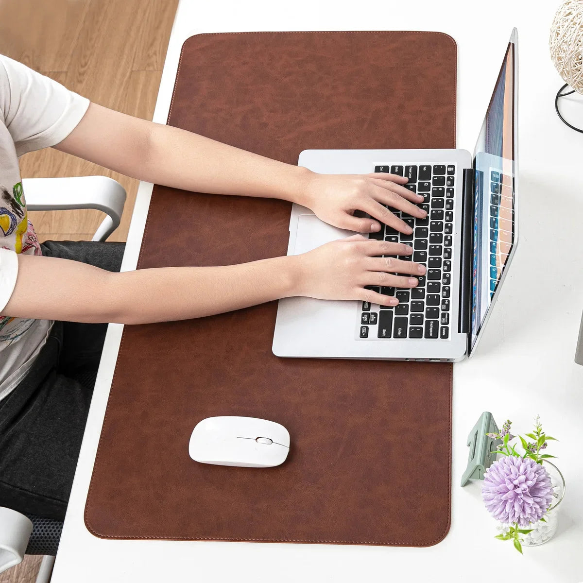 Desk Pad – Waterproof PU Leather Mouse Mat for Keyboard & Laptop