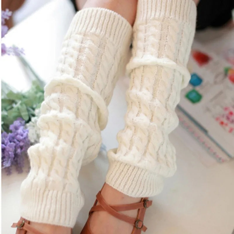 Women's Leg Warmers Knitted Winter Knee Warmers for Sports