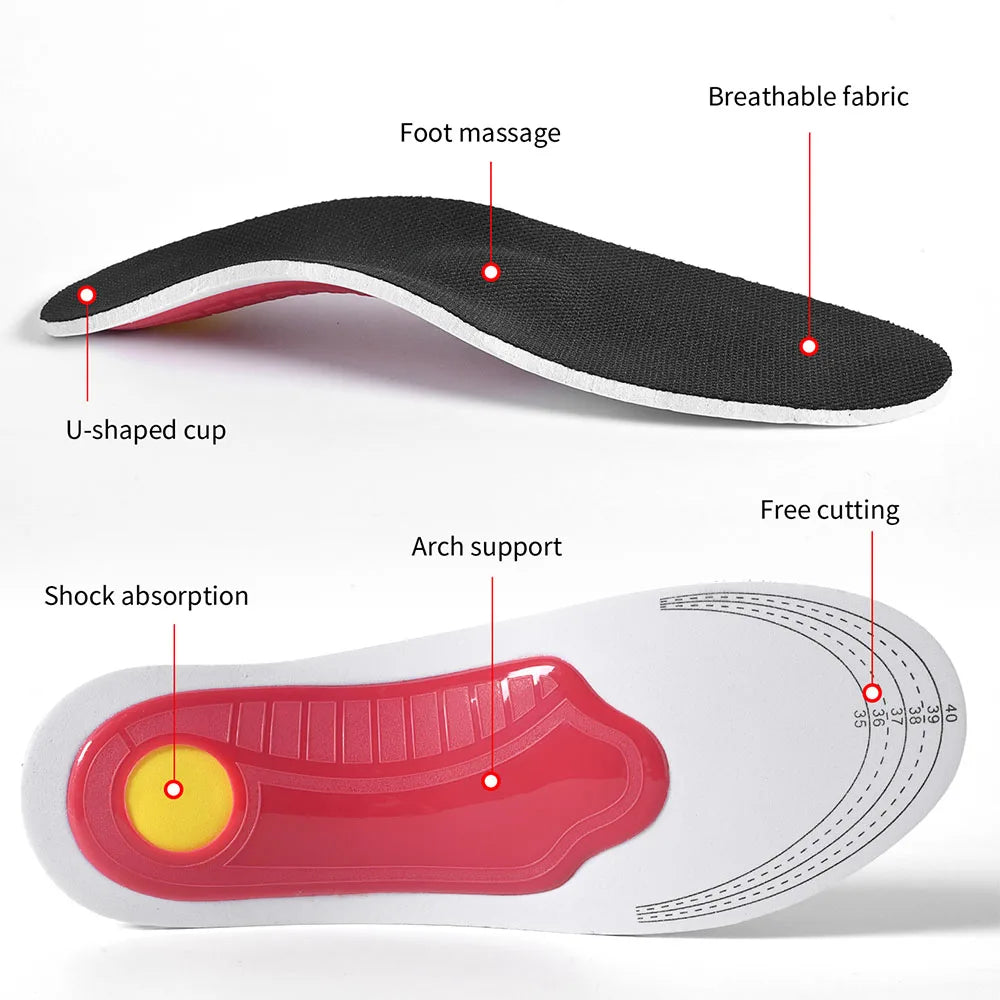 Orthotic Arch Support Insoles – EVA Cushion Inserts for Everyday Shoes