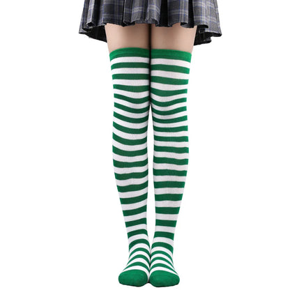 Striped Over the Knee Socks – Long Pinstripe Style
