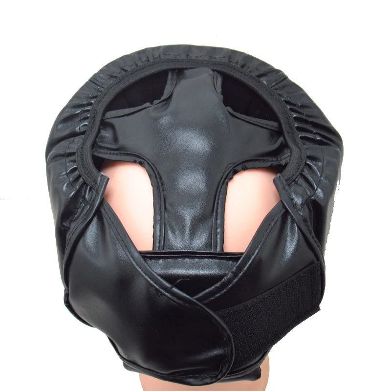 Boxing Headgear for Adults, PU Leather Training Helmet