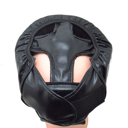 Boxing Headgear for Adults, PU Leather Training Helmet