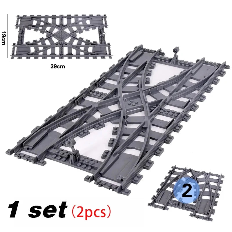Train Building Set with Flexible Tracks – Railway Model Blocks