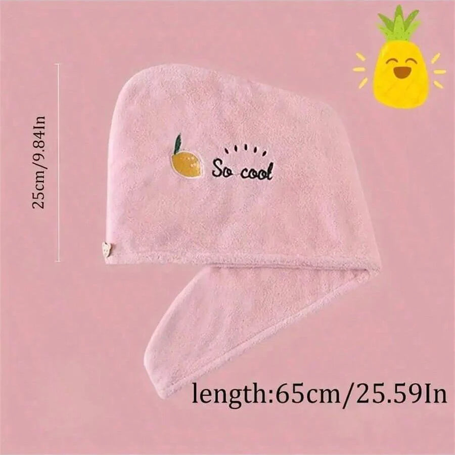 Hair Drying Cap – Absorbent Coral Fleece Hair Towel Wrap