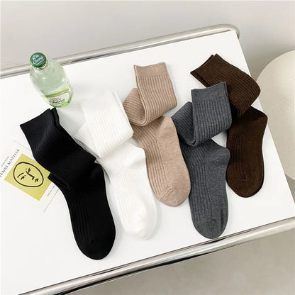 Women’s Knee High Socks – Cotton Preppy Casual School Style