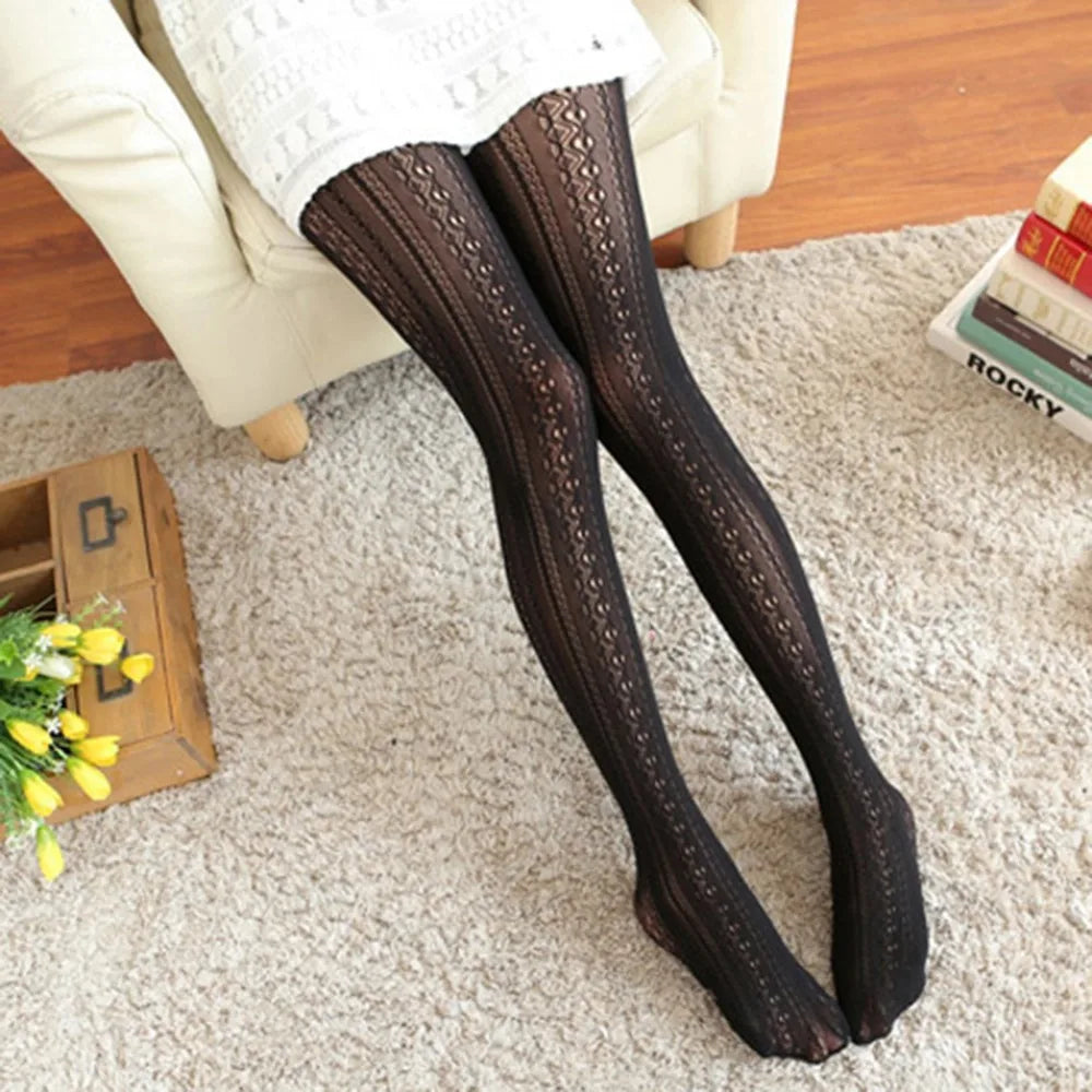 White Lace Tights – Hollow Out Patterned Hosiery