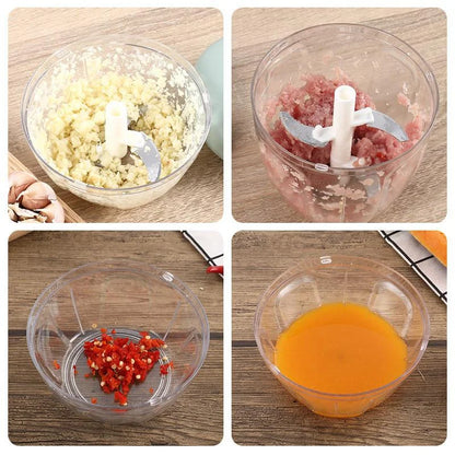 500/900ML Manual Garlic Chopper Garlic Crusher Vegetable Cutter