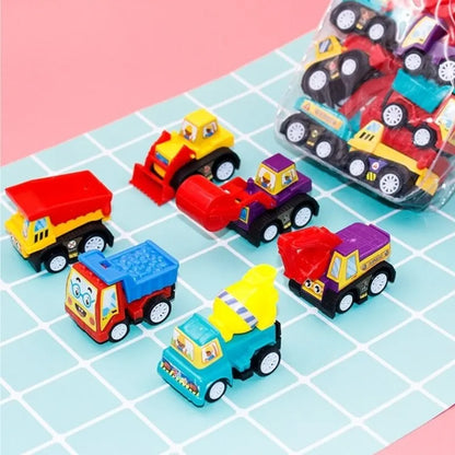 Mini Pull Back Cars – 6-Piece Construction Vehicle Set