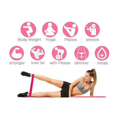 Resistance Bands Set of 5 for Strength Training Home & Travel