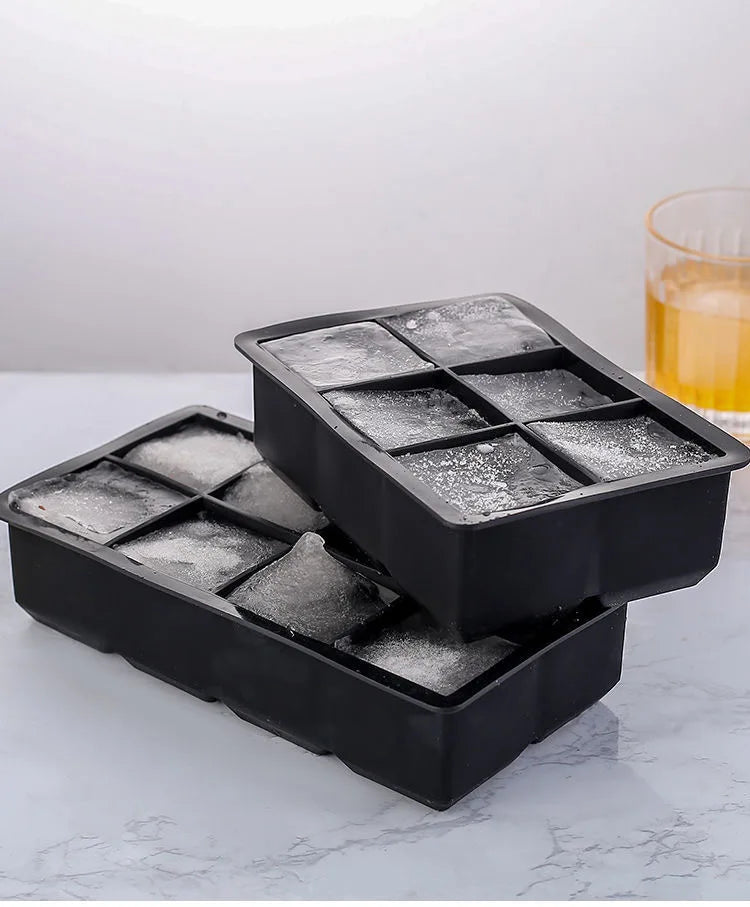 Large Silicone Ice Cube Tray Jumbo Square Ice Mold