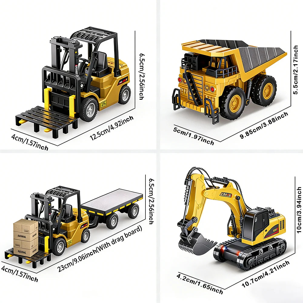 Remote Control Construction Vehicle – 1:64 Crane & Forklift