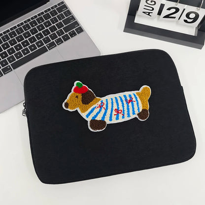 Cute Dogs Laptop Sleeve Polyester Case for 13–16 Inch Laptops
