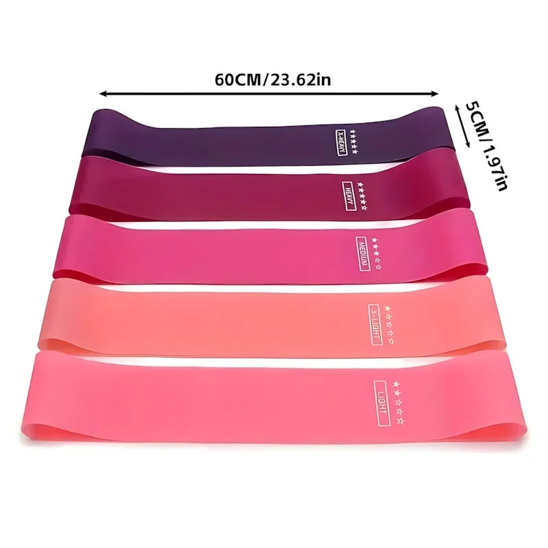 Resistance Bands Set of 5 for Strength Training Home & Travel