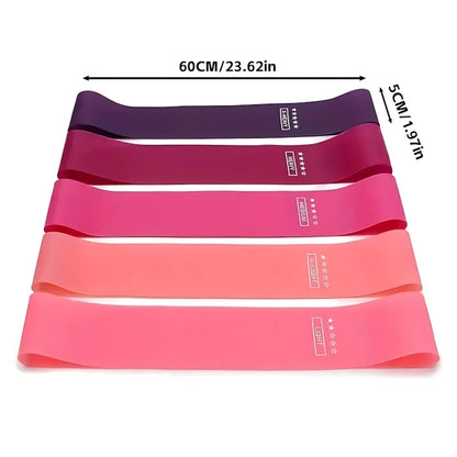 Resistance Bands Set of 5 for Strength Training Home & Travel