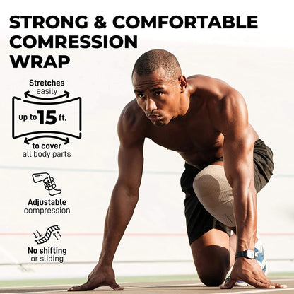 Elastic Bandage Wrap with Clips Compression Wrist Ankle Knee Support