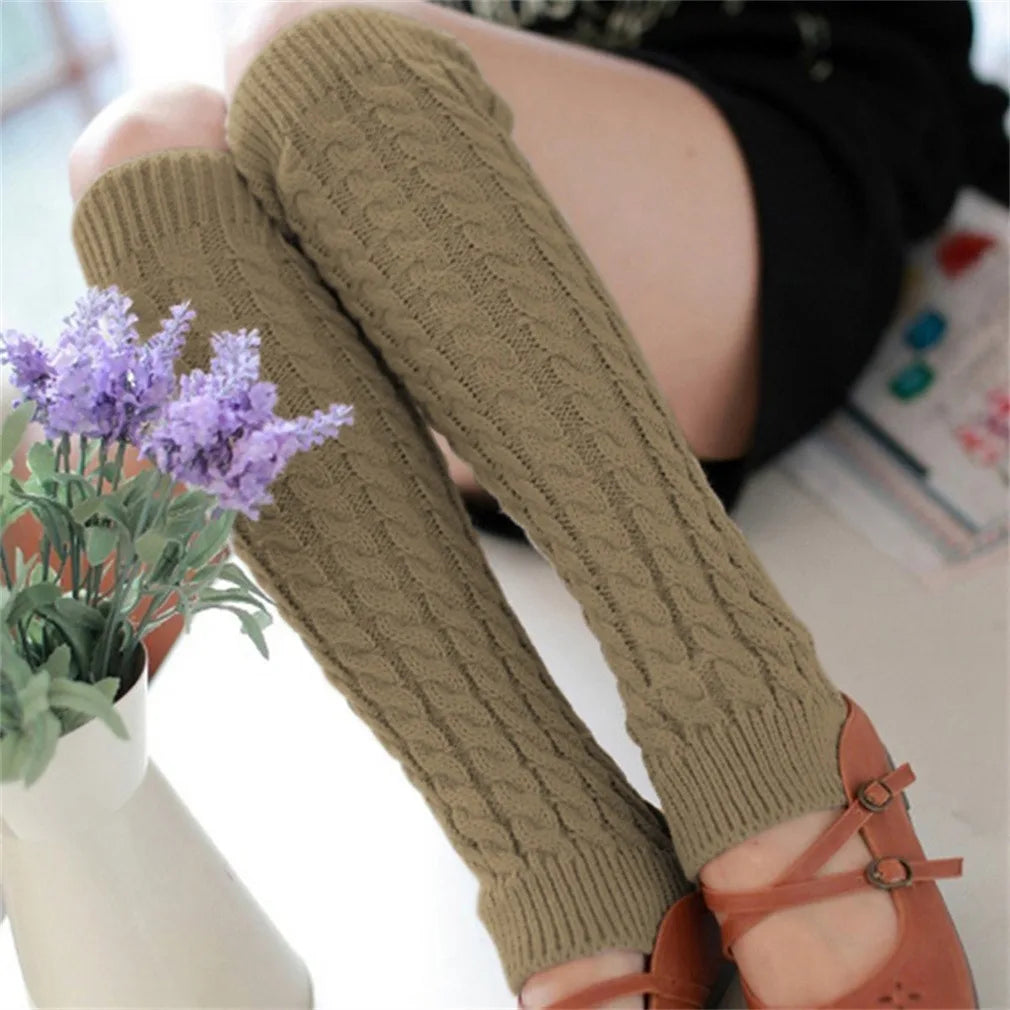 Women's Leg Warmers Knit Winter Leg Warmer Socks 40cm