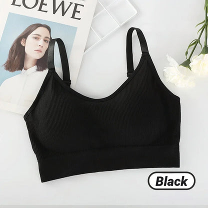 Women's Seamless Bralette – Full Cup Wireless Cotton Bra