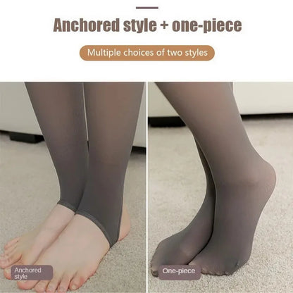 Fleece Lined Tights for Women – Warm Winter Black Hosiery