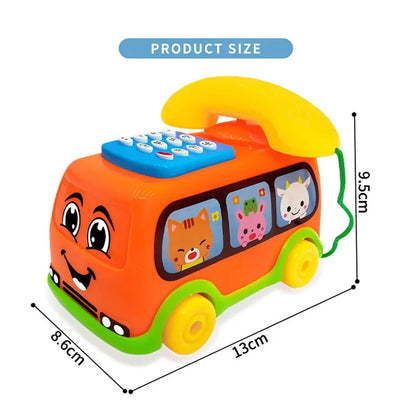 Toddler Telephone Toy – Musical Educational Bus Learning Toy