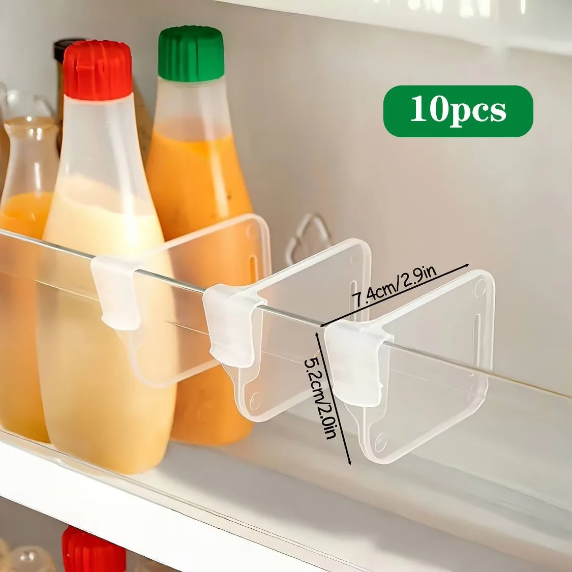 Refrigerator Door Divider Clips – Adjustable Storage Organizer